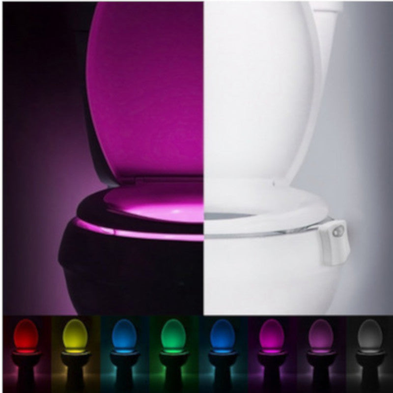 8 Colors Lamp Toilet Bowl Night Light LED Motion Activated Seat