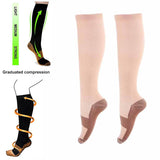 Compression Socks Knee Length Closed Toe Medium Strength Skin / XXL - Vydya Health